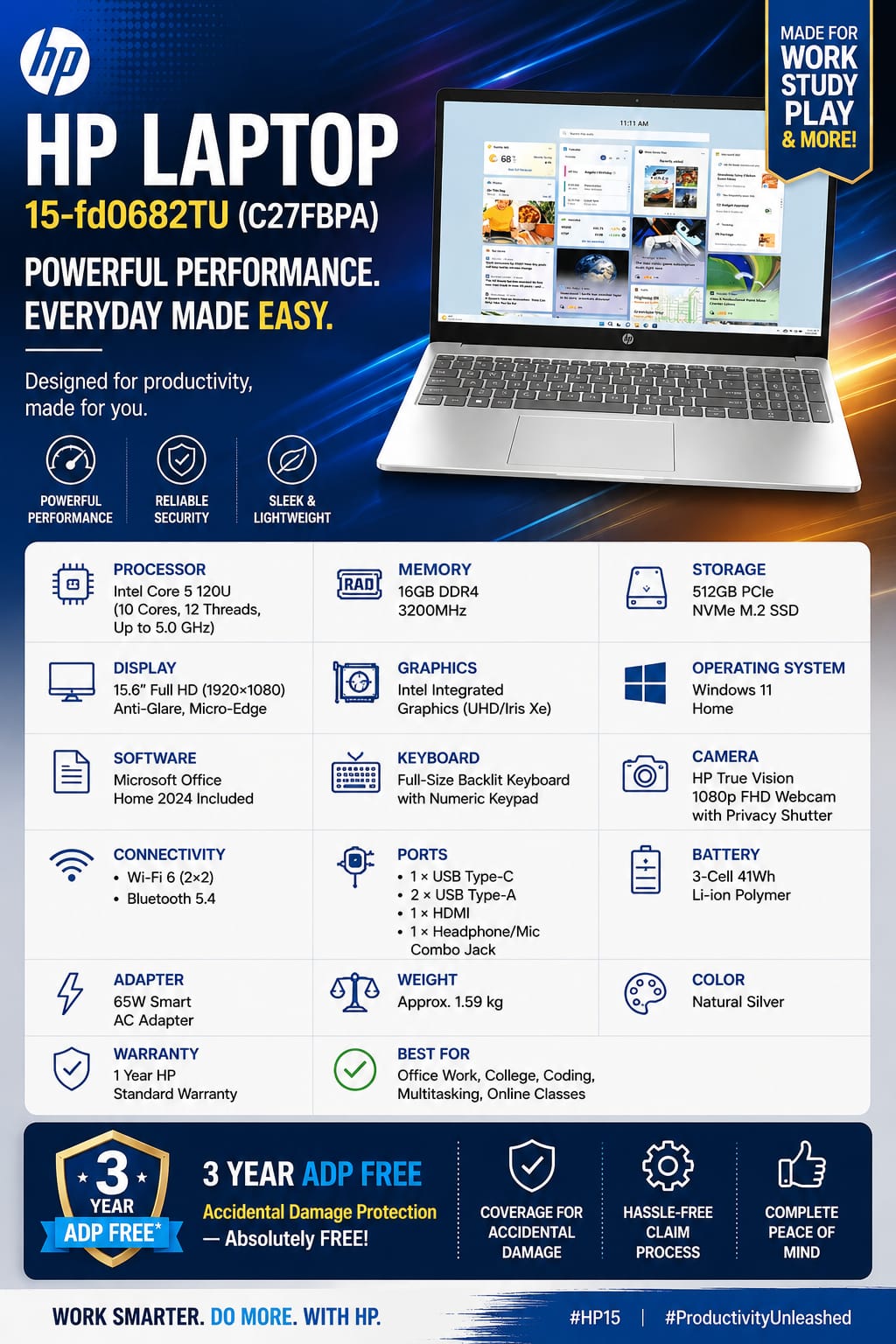HP LAPTOP 15-FD06282TU